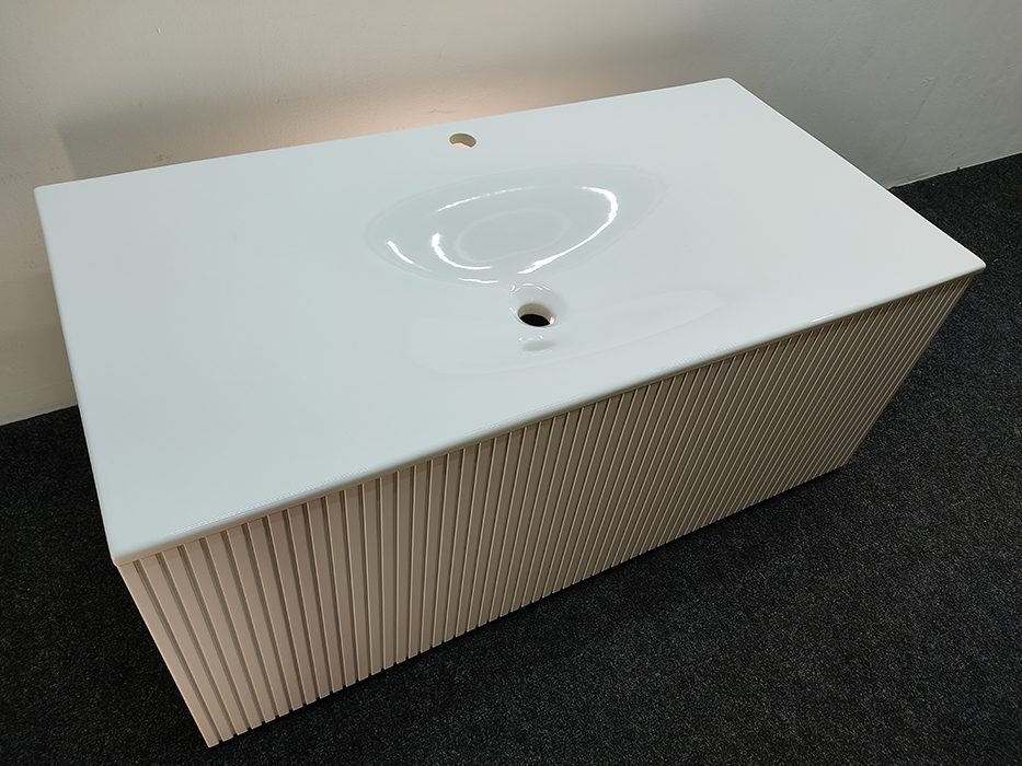 TW Shape комплект подвесной мебели 120х50см, с раковиной, с 1 выдвиж. ящиком с механизмом push-to-open, цвет: белый матовый RAL9003