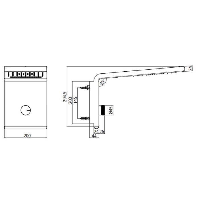 Bossini Syncro Верхний душ 45х20см, настенный, 3 режима, цвет: хром