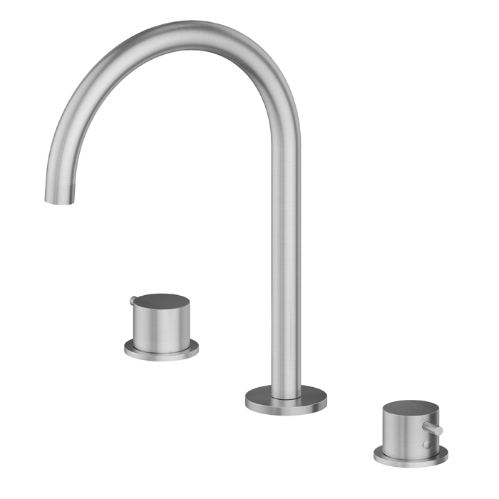 Newform O'Rama Смеситель на раковину на 3 отв, излив: 181 мм, цвет: нержавеющая сталь