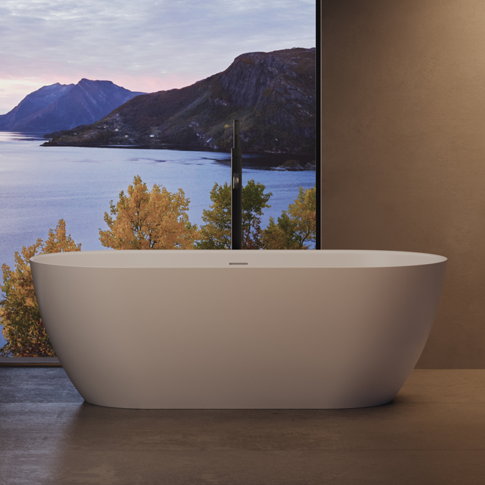 Dea Design Edge Ванна 150x75x57см., отдельностоящая, Solid Surface, цвет: White №18