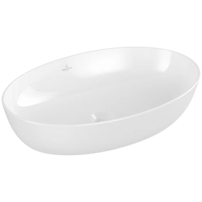 Villeroy&Boch Artis Раковина 61х42х12.5см., накладная, без отв., без перелива, TitanCeram, цвет: альпийский белый