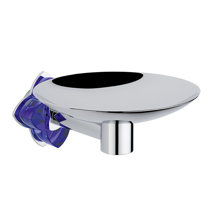 THG Petale De Cristal Bleu Мыльница металлическая ø150 мм., подвесная, цвет: хром