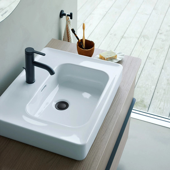 Duravit Soleil by Starck Раковина 60х48х14.5см., подвесная/накладная, 1 отв., с переливом, WonderGliss, цвет: белый