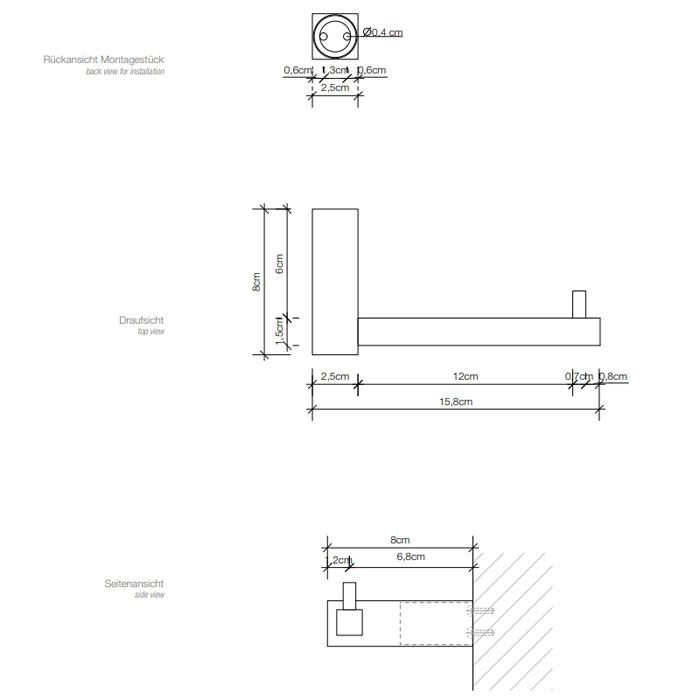Decor Walther Corner TPH1 Держатель туалетной бумаги, подвесной, цвет: хром