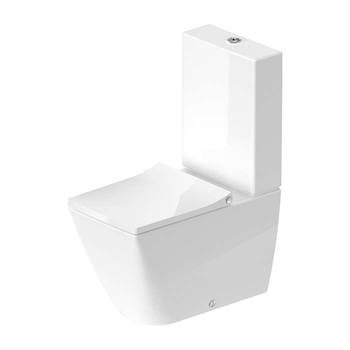 Duravit Viu Унитаз напольный 35x65см, rimless,слив универсальный, с креплением, цвет: белый