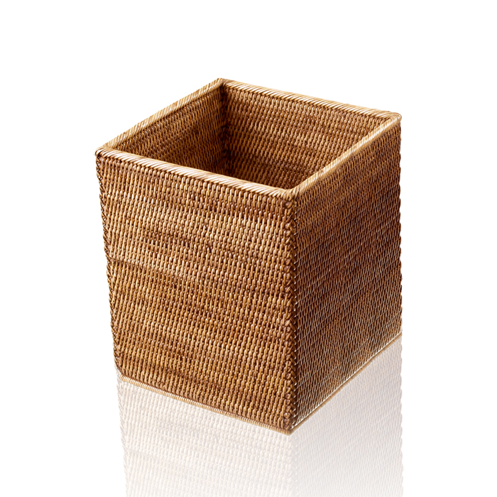 Decor Walther Basket QK Корзина для бумаги 25x25x30см, напольная, цвет: ротанг темный