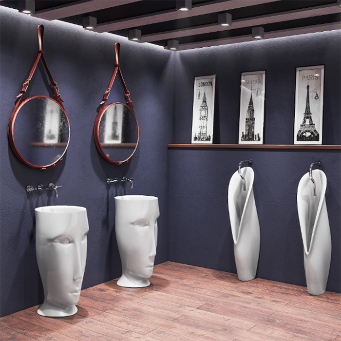 Kerasan Artwork Раковина 45х51х h94.5см., свободностоящая "MOLOCO", с отверстием для слива в пол, цвет: белый матовый