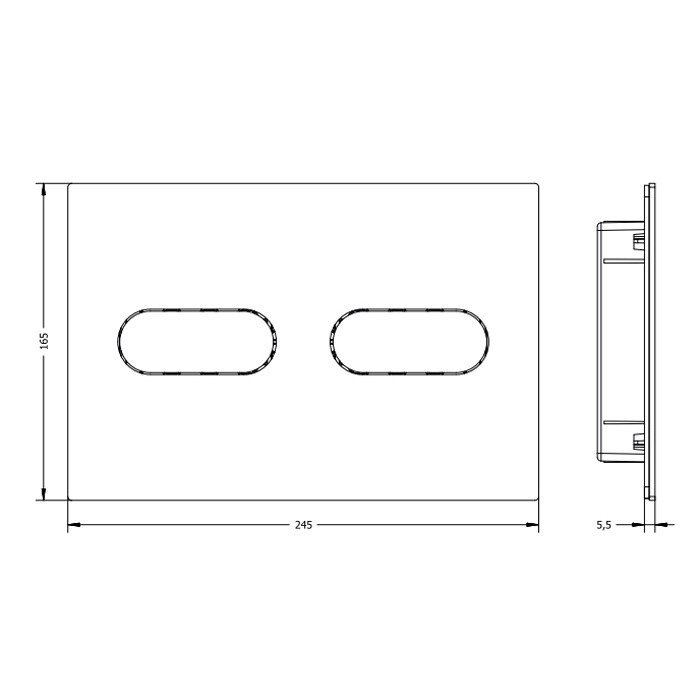 Artceram Клавиши смыва Смывная клавиша INOX-711, цвет: латунь браширванная PVD