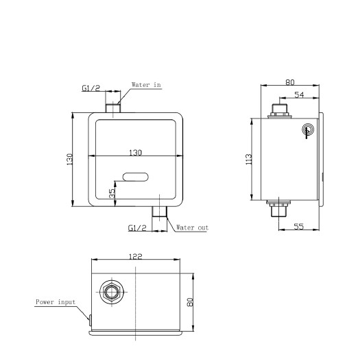 Artceram Atelier Смывная сенсорная клавиша для писсуара, цвет: никель матовый/хром глянцевый