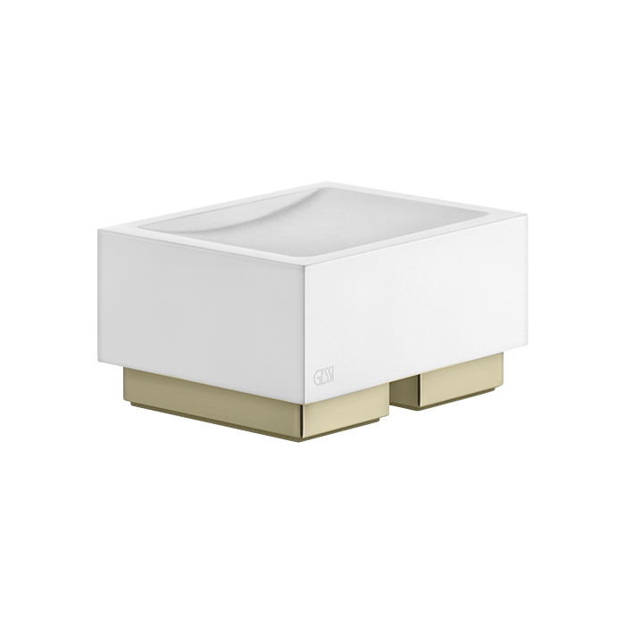 Gessi Inverso Accessories Мыльница настольная, цвет: белый/Brass Brushed PVD