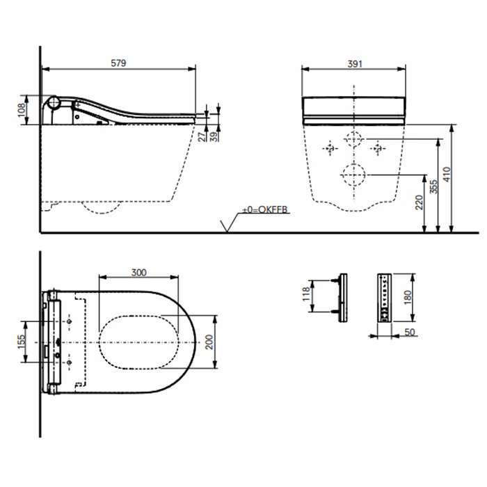 TOTO RP Унитаз подвесной 38x58x33.5см, цвет: белый