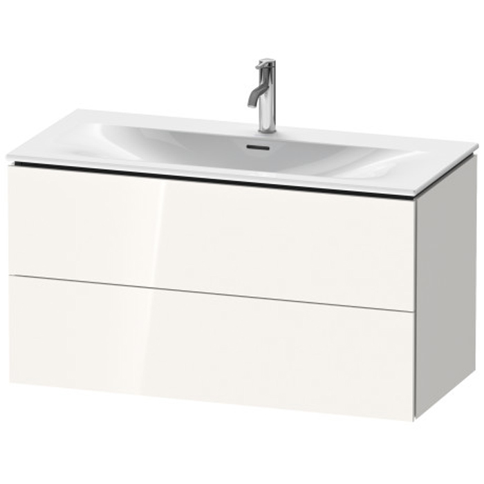 Duravit L-Cube База подвесная 102x48.1x55см с раковиной, 2 ящика, цвет: глянцевый белый