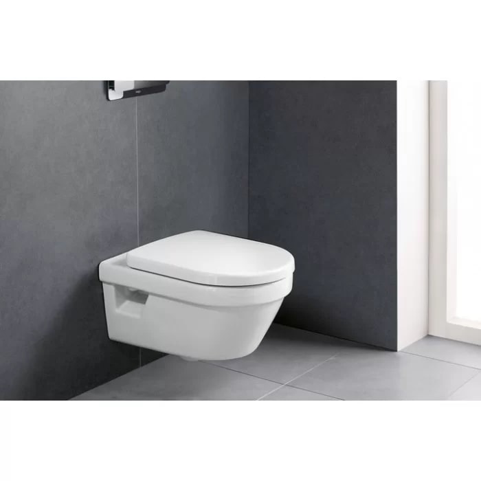 Villeroy&Boch Architectura Унитаз 37х53х33см., подвесной, безободковый, в комплекте сиденье c микролифтом, цвет: альпийский белый