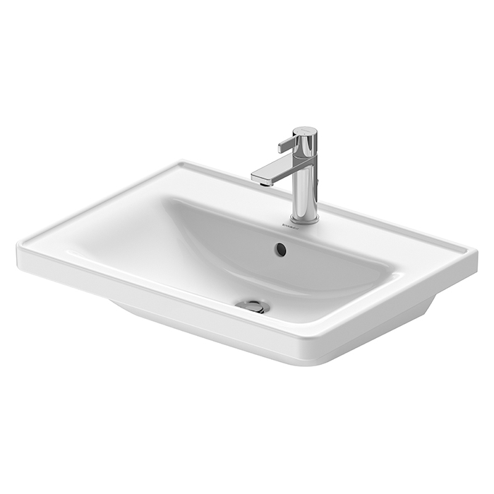 Duravit D-Neo Раковина 65х48см., накладная, с переливом, 1 отв., цвет: белый