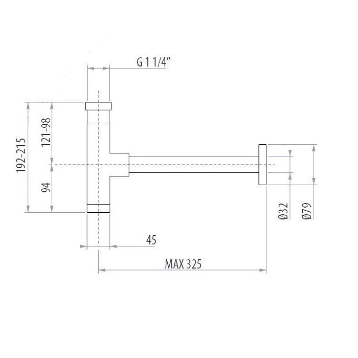 Gattoni Accessori Сифон 1/1,4" для раковины, цвет хром