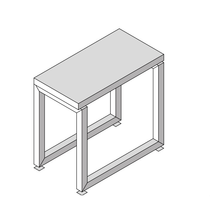 Eﬀegibi Linea Alu Скамейка 1 сегмент 27x48x45см, цвет: тик