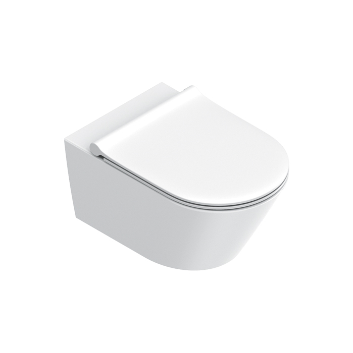 Catalano Zero Унитаз подвесной 55х35см, безободковый, смыв Tornado, покрытие Twinglaze+, цвет белый  матовый