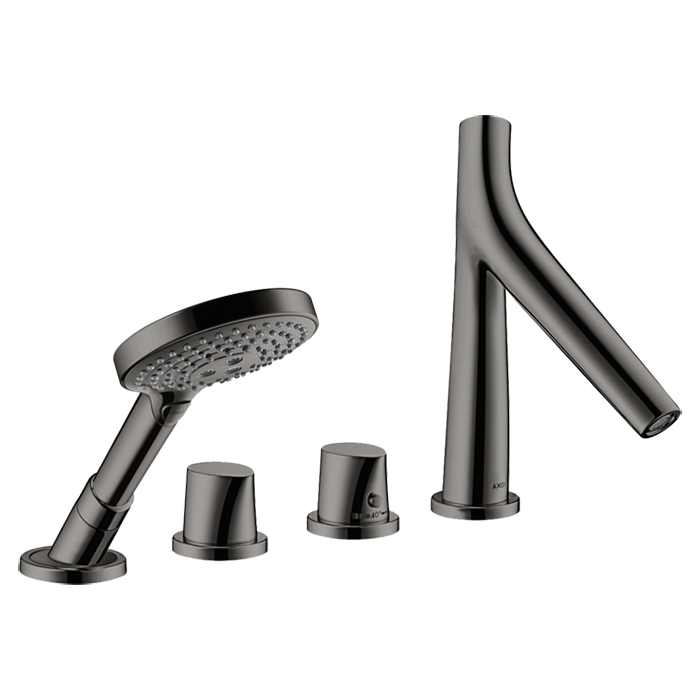 Axor Starck Organic Смеситель для ванны, термостатический, цвет: полированный черный хром