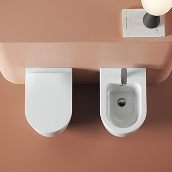 Artceram Monet Унитаз напольный 36х52см., приставной Rimless, цвет: белый глянцевый