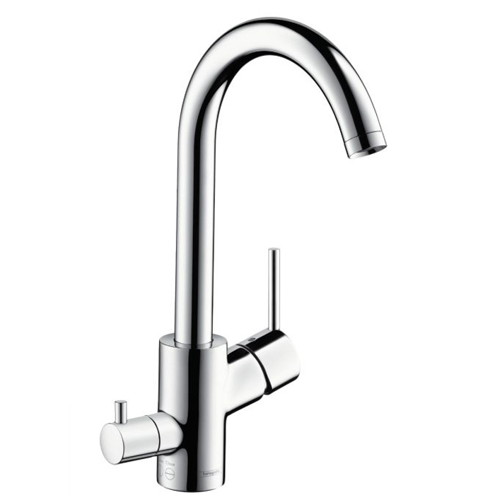 Hansgrohe Talis M52 Смеситель  для кухни на 1 отв, поворотный излив, с запорным вентилем. цвет: хром