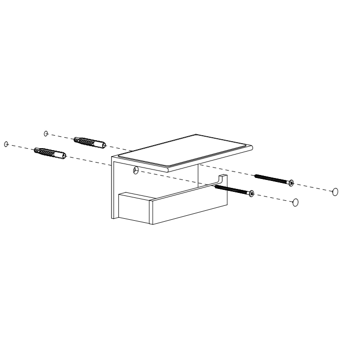 Decor Walther Contract TPH4 Держатель туалетной бумаги, цвет: черный матовый