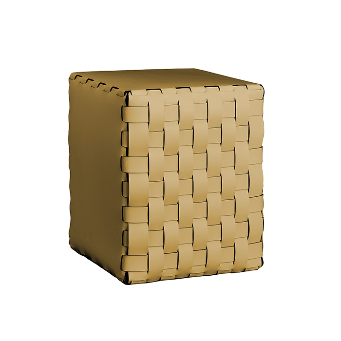 ADJ Пуф, 35x35xH40 см., цвет: горчичный/оливковый