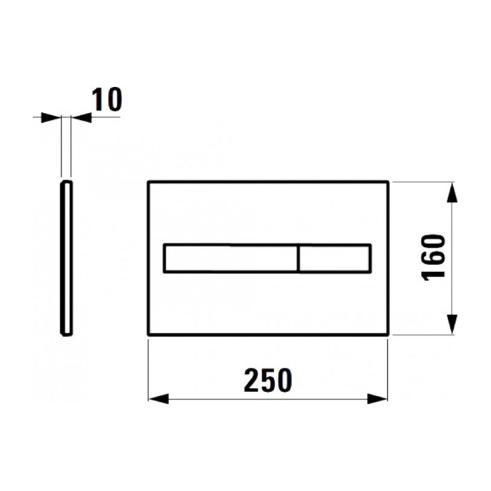 Laufen Installation System LIS Смывная клавиша, двойной смыва