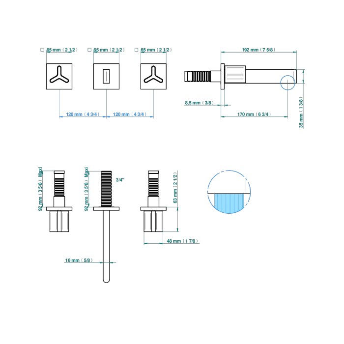 THG ICON-X TITANE Смеситель для раковины, настенный, цвет: хром
