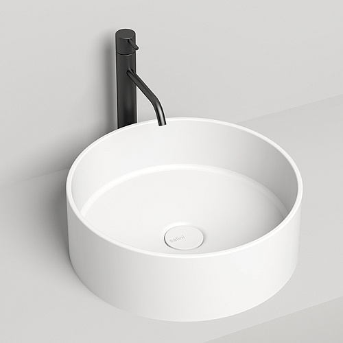 Salini Armonia Раковина накладная 45х45х15cм, без отв., без перелива, S-Sense, цвет: белый глянцевый