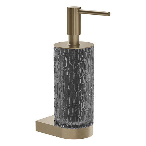 Gessi Incastri Дозатор для жидкого мыла, подвесной, цвет: Finox Brushed Nickel/Light Smoke