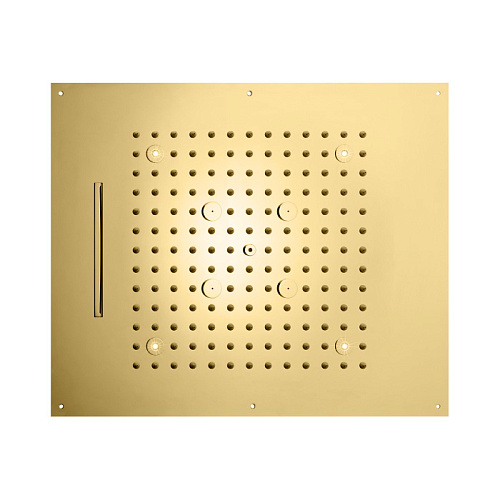 Bossini Dream/3 Верхний душ 57х47см., потолочный, 3 режима: дождь, каскад, туман, LED (синий), цвет: золото