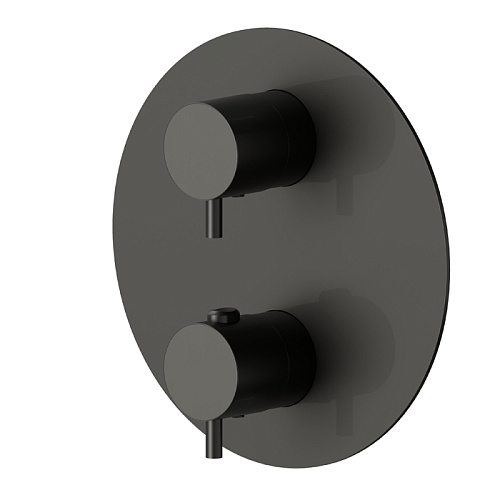 Newform X-Way Смеситель для душа, встраиваемый, термостатический, 4 потока, внешняя часть, цвет: carbon satin