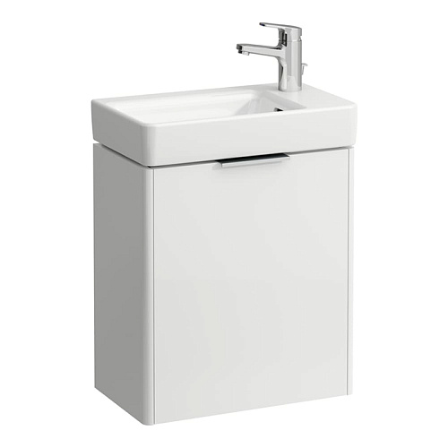 Laufen Base Тумба с раковиной, 47x26.5x53см, 1 дверца, петли справа, органайзер для ящика, цвет: белый глянцевый