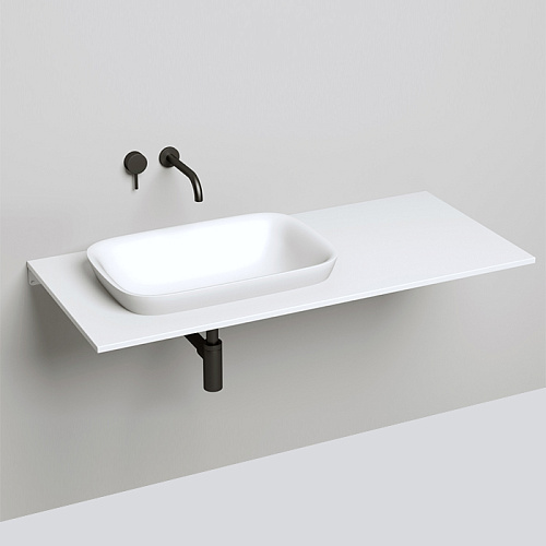 Salini Marea Раковина накладная 60х40х16см, без отв., без перелива, S-Stone, цвет: белый матовый