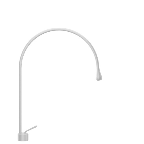 Gessi Goccia Смеситель для раковины на 1 отверстие, излив 387мм R=197, цвет: белый