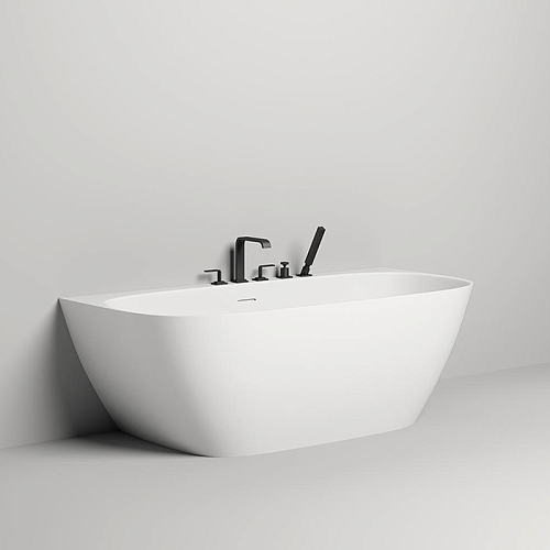 Salini Sofia Wall 160 Ванна пристенная 160х80х59см., донный клапан "Up&Down", сифон, слив-перелив, материал: S-stone, цвет: белый матовый 