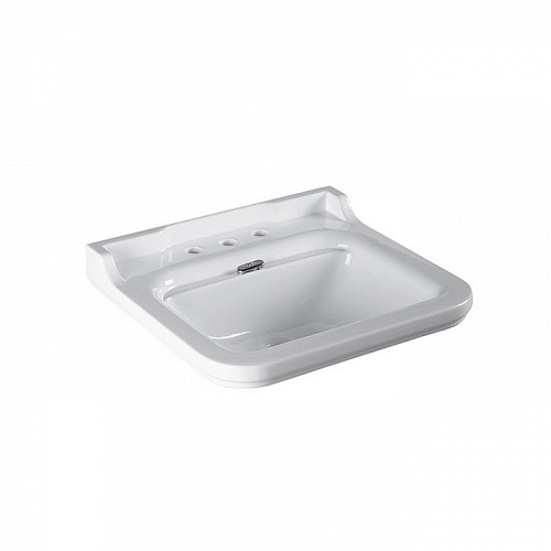 Kerasan Waldorf Раковина 60х55 см, 3 отв., керамическая, цвет: белый/хром