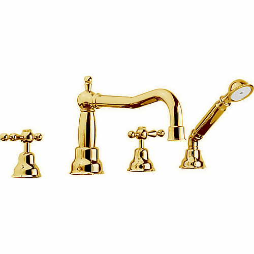 CISAL Arcana America Смеситель на борт ванны на 4 отверстия, цвет: золото