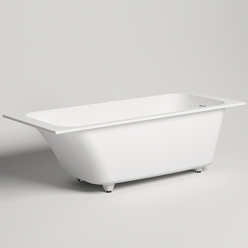 Salini Orlanda KIT Встраиваемая ванна 170х80х60cм, "Up&Down", сифон, щелевой слив-перелив, S-Stone, цвет: белый матовый