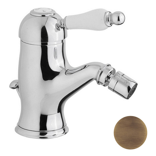 CISAL Arcana Empress Смеситель однорычажный для биде на 1 отверстие с донным клапаном, цвет: бронза