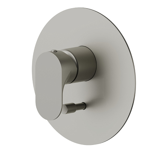 Newform Linfa II Смеситель для душа, встраиваемый, авто переключатель на 2 потока, внешняя часть, цвет: titanium satin