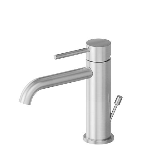 Newform X-STEEL 316 Смеситель для раковины на 1 отв.,  с донный клапаном, излив 14.5см., цвет: INOX
