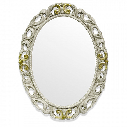 TW Зеркало в раме 72х92см, рама дерево, цвет: слоновая кость/золото