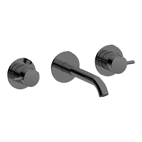 Almar Mixers Смеситель для раковины, настенный, цвет: черный металл брашированный PVD
