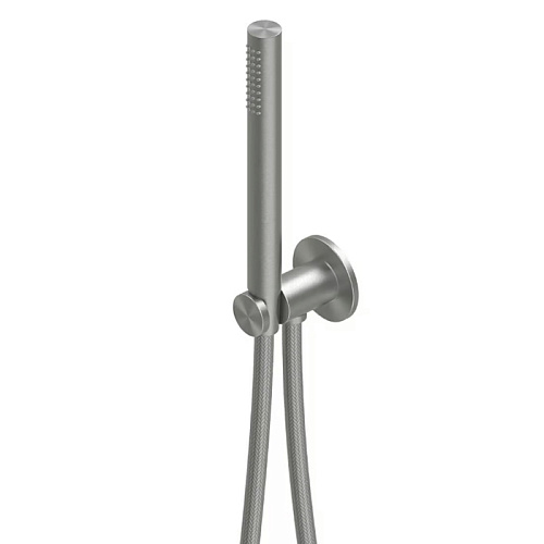 QuadroDesign Душевой гарнитур, настенный, цвет: Brushed Stainless Steel