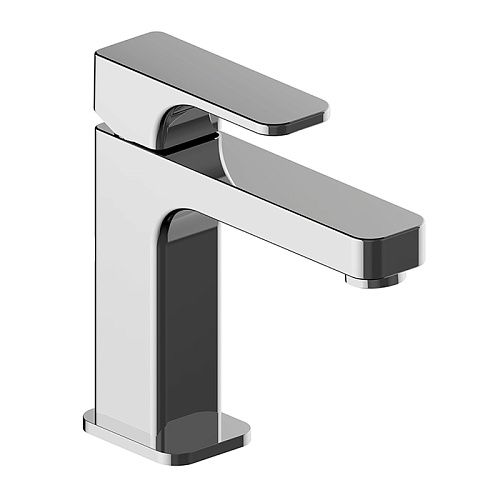Cisal Cubic Смеситель для раковины, 1 отв., без донного клапана, цвет: хром
