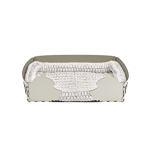 ADJ Лежанка Dog, 60x42xH15 см., цвет: белый/панна котта