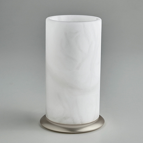 3SC Baster Round Стакан настольный, цвет: алебастр/никель сатинированный матовый