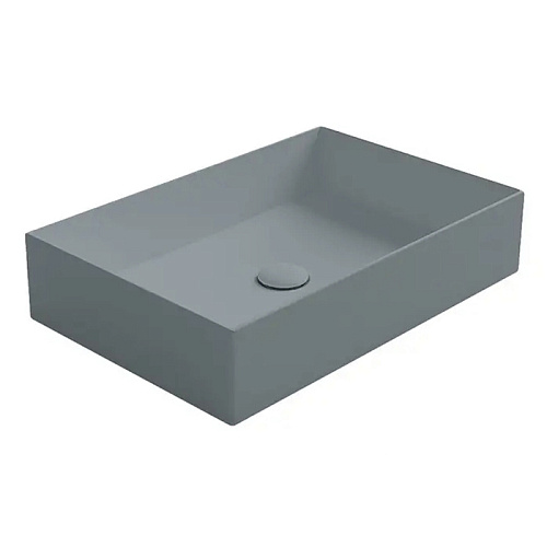 Simas Agile Раковина 60х40см., накладная, без перелива, без отв., цвет: Cemento matt