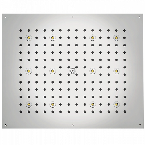 BOSSINI DREAM-RECTANGULAR Верхний душ 570x470 мм, с 12 LED RGB, блок питания/управления, Cromoterapia, цвет: белый матовый